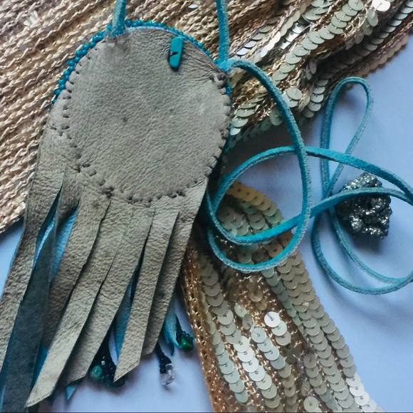 ✨Leather Moon n’ Stars Pendant 🌙✨ - Picture 3 of 4